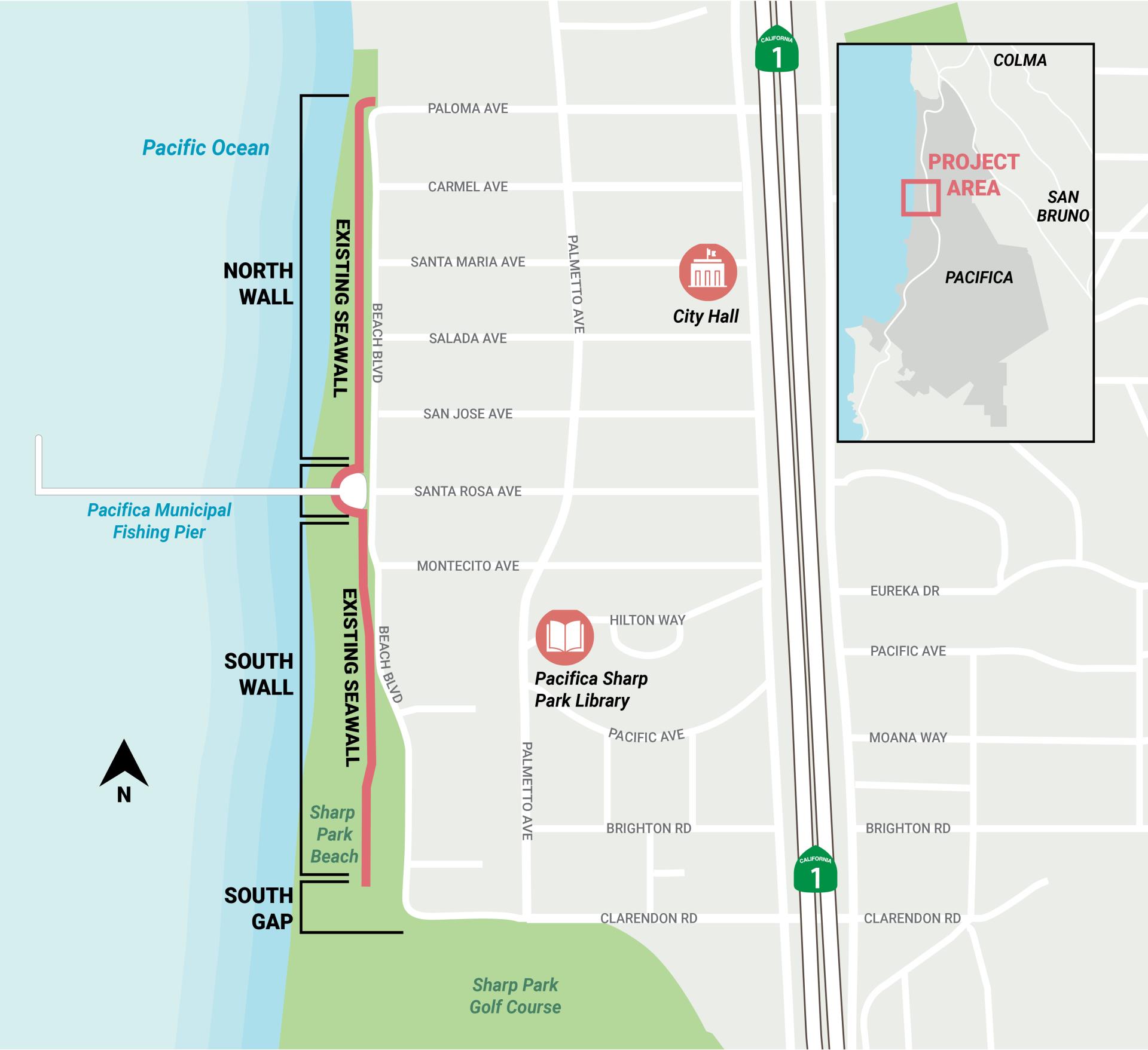 Beach Boulevard Infrastructure Resiliency Project Map 