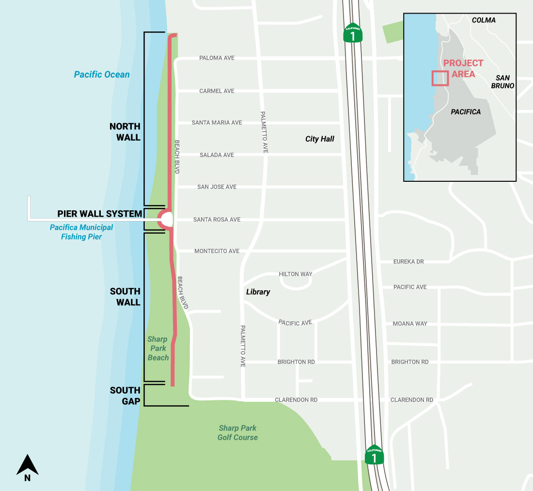 Beach Boulevard Infrastructure Resiliency Project Map June 2023